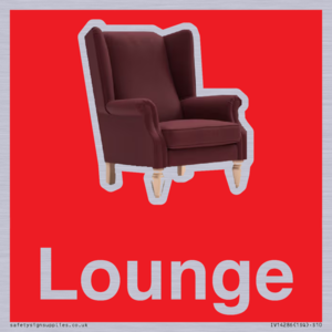 Lounge Dementia Friendly Sign Red